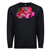 Black valentine's day heart cactus truck Premium Sweatshirt - RanaPortraitStore