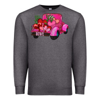 Charcoal Heather valentine's day heart cactus truck Premium Sweatshirt - RanaPortraitStore