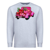Heather Grey valentine's day heart cactus truck Premium Sweatshirt - RanaPortraitStore