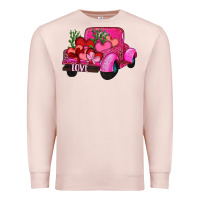 Pale Pink valentine's day heart cactus truck Premium Sweatshirt - RanaPortraitStore