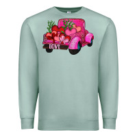 Seafoam valentine's day heart cactus truck Premium Sweatshirt - RanaPortraitStore