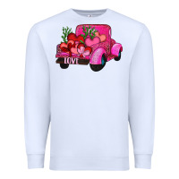 White valentine's day heart cactus truck Premium Sweatshirt - RanaPortraitStore