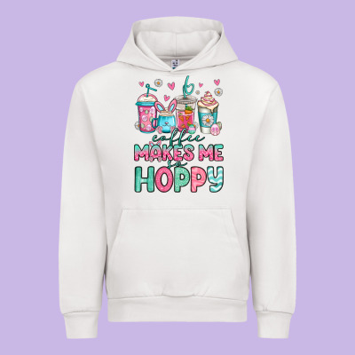 Easter Coffee Makes Me So Hoppy Urban Hoodie Designed By Jasminsmagicworld