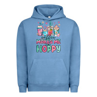 Pigment Pebble Blue easter coffee makes me so hoppy Urban Hoodie - Jasminsmagicworld