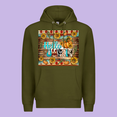 Hello Pumpkin Tumbler Premium Hoodie Designed By Bundleandbundleshop