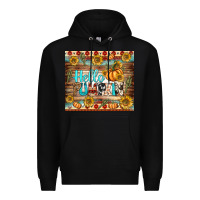 Black hello pumpkin tumbler Premium Hoodie - BundleAndBundleShop