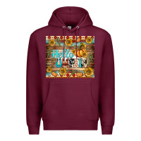 Burgundy hello pumpkin tumbler Premium Hoodie - BundleAndBundleShop