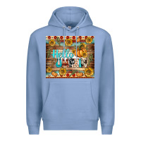 Colony Blue hello pumpkin tumbler Premium Hoodie - BundleAndBundleShop