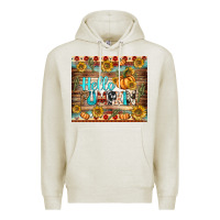 Oatmeal Heather hello pumpkin tumbler Premium Hoodie - BundleAndBundleShop