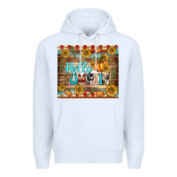 White hello pumpkin tumbler Premium Hoodie - BundleAndBundleShop