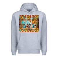 Heather Grey hello pumpkin tumbler Premium Hoodie - BundleAndBundleShop