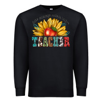 Black teacher with sunflower Premium Sweatshirt - texasbilliewilder