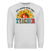 Dove Grey teacher with sunflower Premium Sweatshirt - texasbilliewilder
