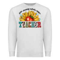 Oatmeal Heather teacher with sunflower Premium Sweatshirt - texasbilliewilder