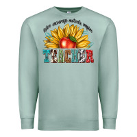 Seafoam teacher with sunflower Premium Sweatshirt - texasbilliewilder