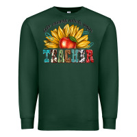 Sports Green teacher with sunflower Premium Sweatshirt - texasbilliewilder