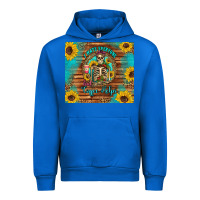 Cobalt i hate everyone but coffee helps western skeleton coffee sunflowers Urban Hoodie - Artiststas