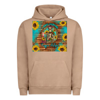 Pigment Burro i hate everyone but coffee helps western skeleton coffee sunflowers Urban Hoodie - Artiststas