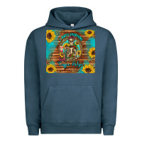 Pigment Midnight Navy i hate everyone but coffee helps western skeleton coffee sunflowers Urban Hoodie - Artiststas