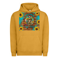Pigment Peanut Butter i hate everyone but coffee helps western skeleton coffee sunflowers Urban Hoodie - Artiststas