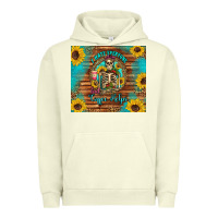 Pigment Pistachio i hate everyone but coffee helps western skeleton coffee sunflowers Urban Hoodie - Artiststas