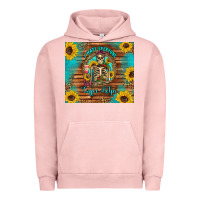 Pigment Salmon i hate everyone but coffee helps western skeleton coffee sunflowers Urban Hoodie - Artiststas