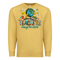 Antique Gold teachers change the world Premium Sweatshirt - texasbilliewilder