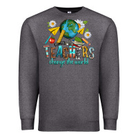 Charcoal Heather teachers change the world Premium Sweatshirt - texasbilliewilder