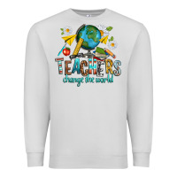 Dove Grey teachers change the world Premium Sweatshirt - texasbilliewilder