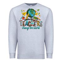 Heather Grey teachers change the world Premium Sweatshirt - texasbilliewilder