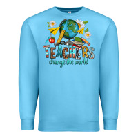 Ocean Blue teachers change the world Premium Sweatshirt - texasbilliewilder