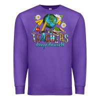 Purple teachers change the world Premium Sweatshirt - texasbilliewilder