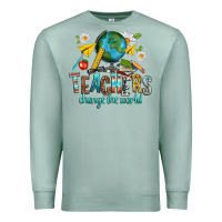 Seafoam teachers change the world Premium Sweatshirt - texasbilliewilder