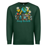 Sports Green teachers change the world Premium Sweatshirt - texasbilliewilder