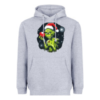 Heather Grey Grinch Heavyweight Hoodie - Unal Design