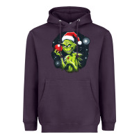 Plum Grinch Heavyweight Hoodie - Unal Design