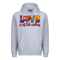 Heather Grey love is all that matters Premium Hoodie - JahusDesignShop
