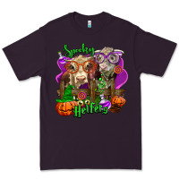 Plum spooky halloween cows Premium Tee - LillyAllenDesigns