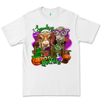 White spooky halloween cows Premium Tee - LillyAllenDesigns