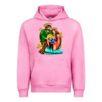 Fuchsia Pink oh holy night  with cross ado Urban Hoodie - AdoDesignShop