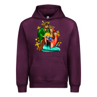 Mauve Wine oh holy night  with cross ado Urban Hoodie - AdoDesignShop