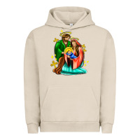 Pigment French Oak oh holy night  with cross ado Urban Hoodie - AdoDesignShop