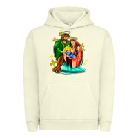 Pigment Pistachio oh holy night  with cross ado Urban Hoodie - AdoDesignShop