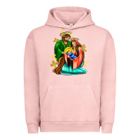 Pigment Salmon oh holy night  with cross ado Urban Hoodie - AdoDesignShop