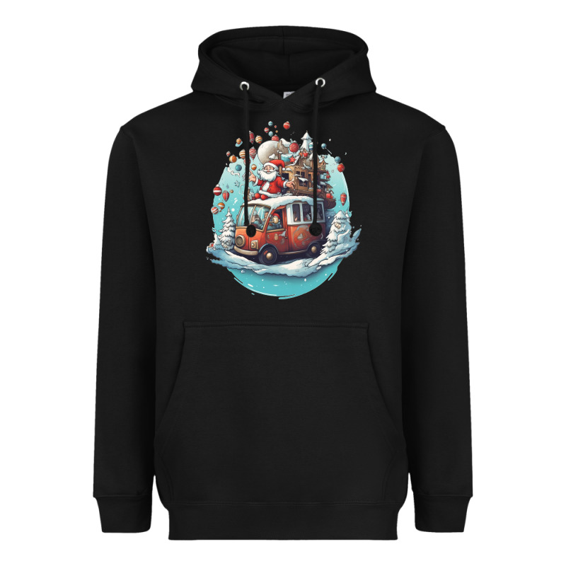 Happy Santa Heavyweight Hoodie by Unal Design | Teevron