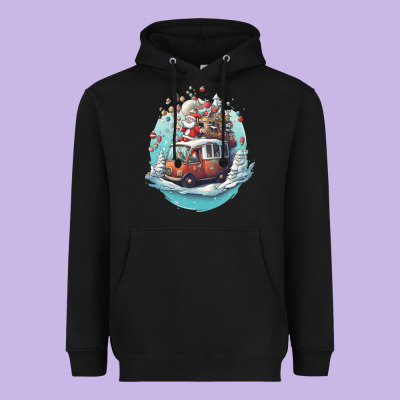 Heavyweight Hoodie happy santa