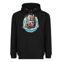 Black happy santa Heavyweight Hoodie - Unal Design