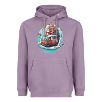 Lavender happy santa Heavyweight Hoodie - Unal Design