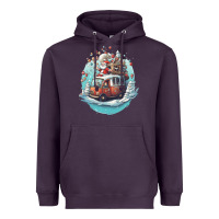 Plum happy santa Heavyweight Hoodie - Unal Design