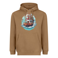 Toasted Coconut happy santa Heavyweight Hoodie - Unal Design